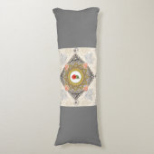 Vintages Retro mit Spitzen und Blume auftragen Seitenschläferkissen (Vorderseite Vertikal)