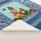 Vintages Retro mit Spitzen und Blume auftragen Sherpadecke (3/4)