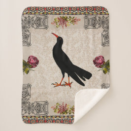 Vintages Retro mit Spitzen und Blume auftragen Sherpadecke