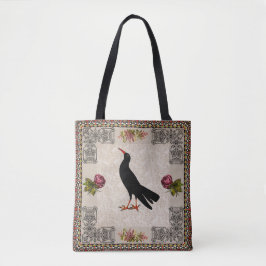 Vintages Retro mit Spitzen und Blume auftragen Tasche