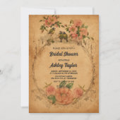 Vintages Retro Mittelalter Klassisches Brautparty Einladung (Vorderseite)