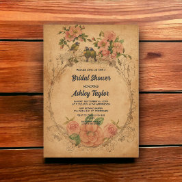 Vintages Retro Mittelalter Klassisches Brautparty Einladung