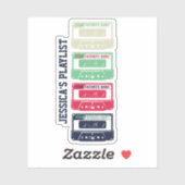 Vintages Retro-Mix-Tape-Kassettenband Aufkleber (Blatt)