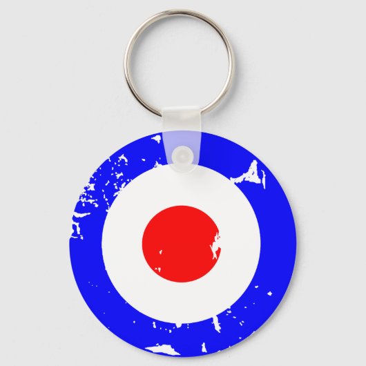 Vintages Retro-Mod-Ziel Schlüsselanhänger (Vorderseite)