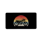 Vintages Retro-Motorrad Adressaufkleber (Vorne)
