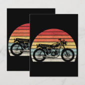 Vintages Retro-Motorrad Begleitkarte (Vorne/Hinten)