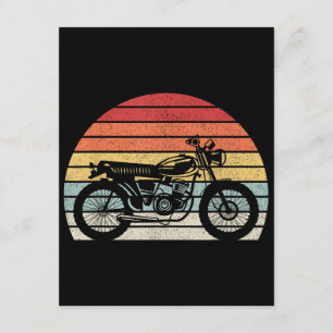 Vintages Retro-Motorrad Begleitkarte
