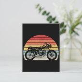 Vintages Retro-Motorrad Begleitkarte (Stehend Vorderseite)