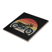 Vintages Retro-Motorrad Fliese (Seite)