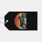 Vintages Retro-Motorrad Geschenkanhänger (Rückseite Horizontal)
