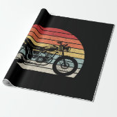 Vintages Retro-Motorrad Geschenkpapier (Ungerollt)