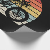 Vintages Retro-Motorrad Geschenkpapier (Ecke)