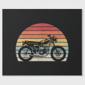 Vintages Retro-Motorrad Geschenkpapier (Flach)