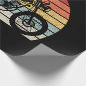 Vintages Retro-Motorrad Geschenkpapier (Ecke)
