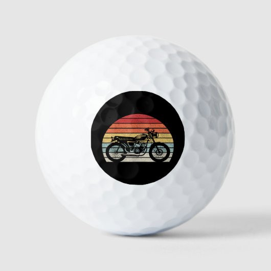 Vintages Retro-Motorrad Golfball (Vorderseite)