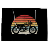 Vintages Retro-Motorrad Große Geschenktüte (Rückseite)