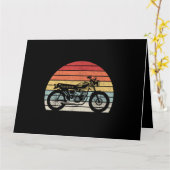 Vintages Retro-Motorrad Karte (Gelbe Blume)