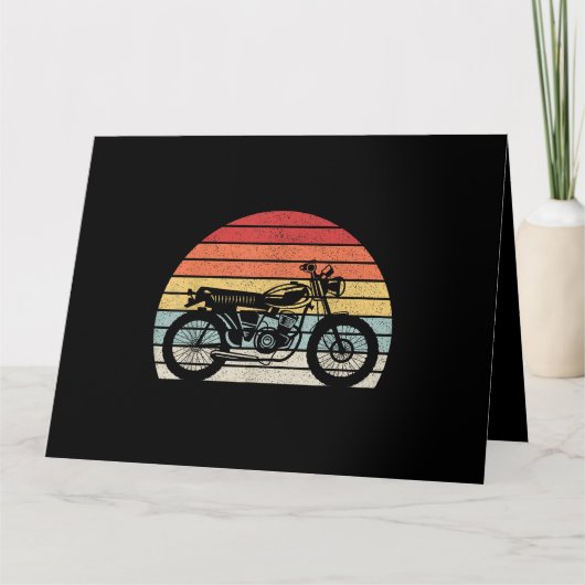 Vintages Retro-Motorrad Karte (Vorderseite)