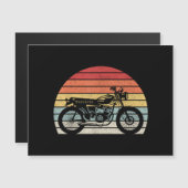 Vintages Retro-Motorrad Magnetkarte (Vorne/Hinten)