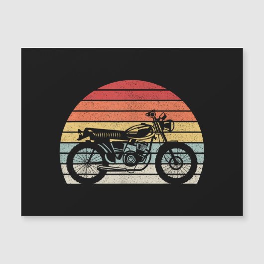 Vintages Retro-Motorrad Magnetkarte (Vorderseite)