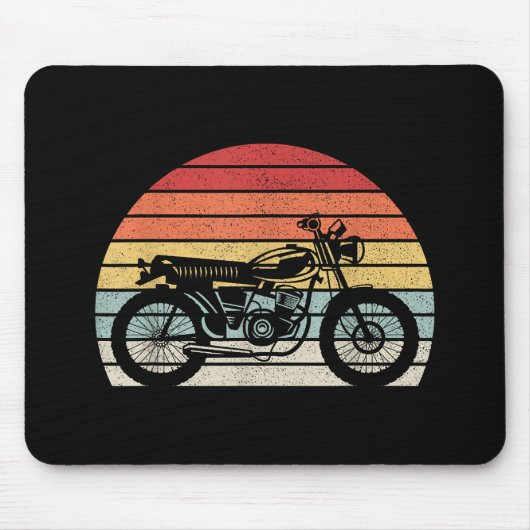 Vintages Retro-Motorrad Mousepad (Vorne)