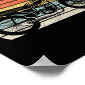 Vintages Retro-Motorrad Poster (Ecke)