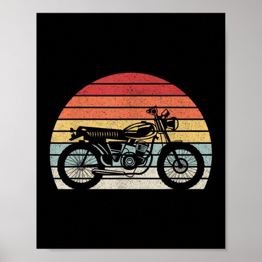 Vintages Retro-Motorrad Poster (Vorne)