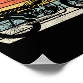 Vintages Retro-Motorrad Poster (Ecke)