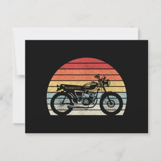 Vintages Retro-Motorrad Postkarte