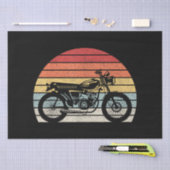 Vintages Retro-Motorrad Seidenpapier (Handwerk)