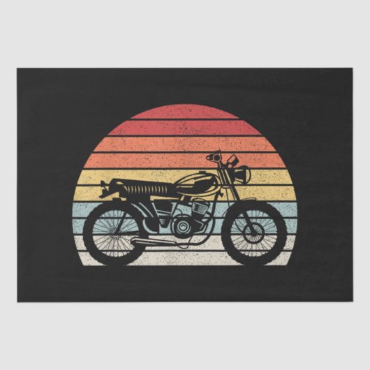 Vintages Retro-Motorrad Seidenpapier (Vorderseite)