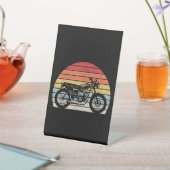 Vintages Retro-Motorrad Sockelschild (In SItu)