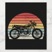 Vintages Retro-Motorrad Weinetikett (Einzelnes Label)