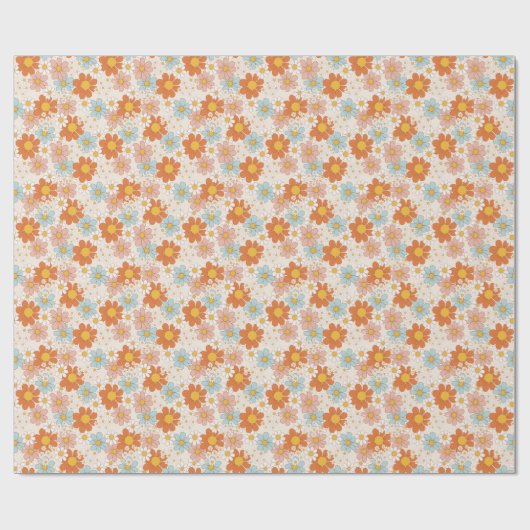 Vintages Retro-Muster Geschenkpapier (Flach)