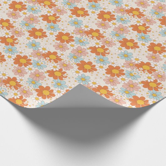 Vintages Retro-Muster Geschenkpapier (Ecke)