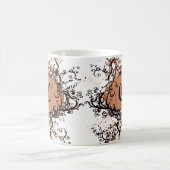 Vintages Retro-Muster Monogramm C Kaffeetasse (Mittel)