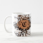 Vintages Retro-Muster Monogramm C Kaffeetasse (Links)