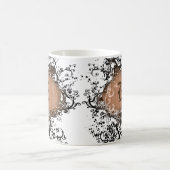 Vintages Retro-Muster Monogramm E Kaffeetasse (Mittel)