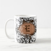 Vintages Retro-Muster Monogramm E Kaffeetasse (Links)