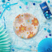 Vintages Retro-Muster Pappteller (Party)