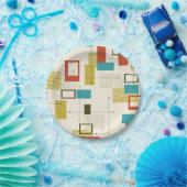 Vintages Retro-Muster Pappteller (Party)