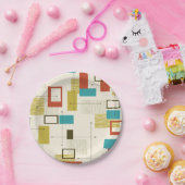 Vintages Retro-Muster Pappteller (Party)