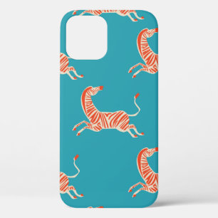 Vintages Retro-Neonfarben Zebra-Illustrationsmotiv Case-Mate iPhone Hülle