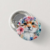 Vintages Retro-niedliches Design für Kinder Button (Vorne & Hinten)