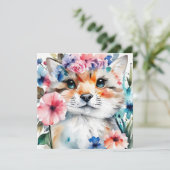 Vintages Retro-niedliches Design für Kinder Einladung (Stehend Vorderseite)