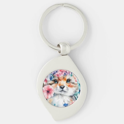 Vintages Retro-niedliches Design für Kinder Schlüsselanhänger (Vorderseite)