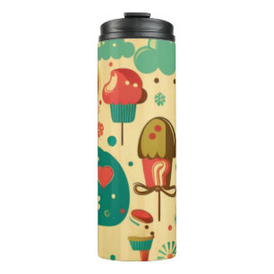 Vintages Retro-niedliches Design für Kinder Thermosbecher