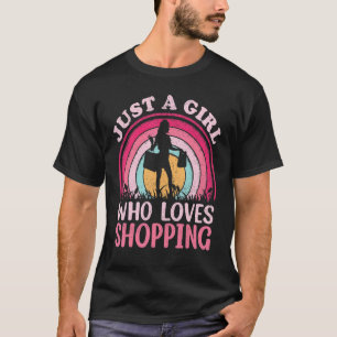 Vintages Retro, nur ein Mädchen, das Lieben kaufen T-Shirt