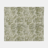 Vintages Retro-Olivenbaum Fleecedecke (Vorderseite (Horizontal))