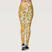 Vintages Retro-Orangefarbenes Muster Leggings (Rückseite)